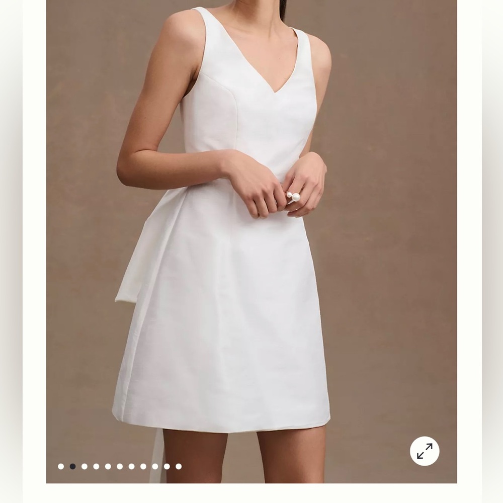 Sachin & Babi Archie V Neck Back-Bow Mini Dress